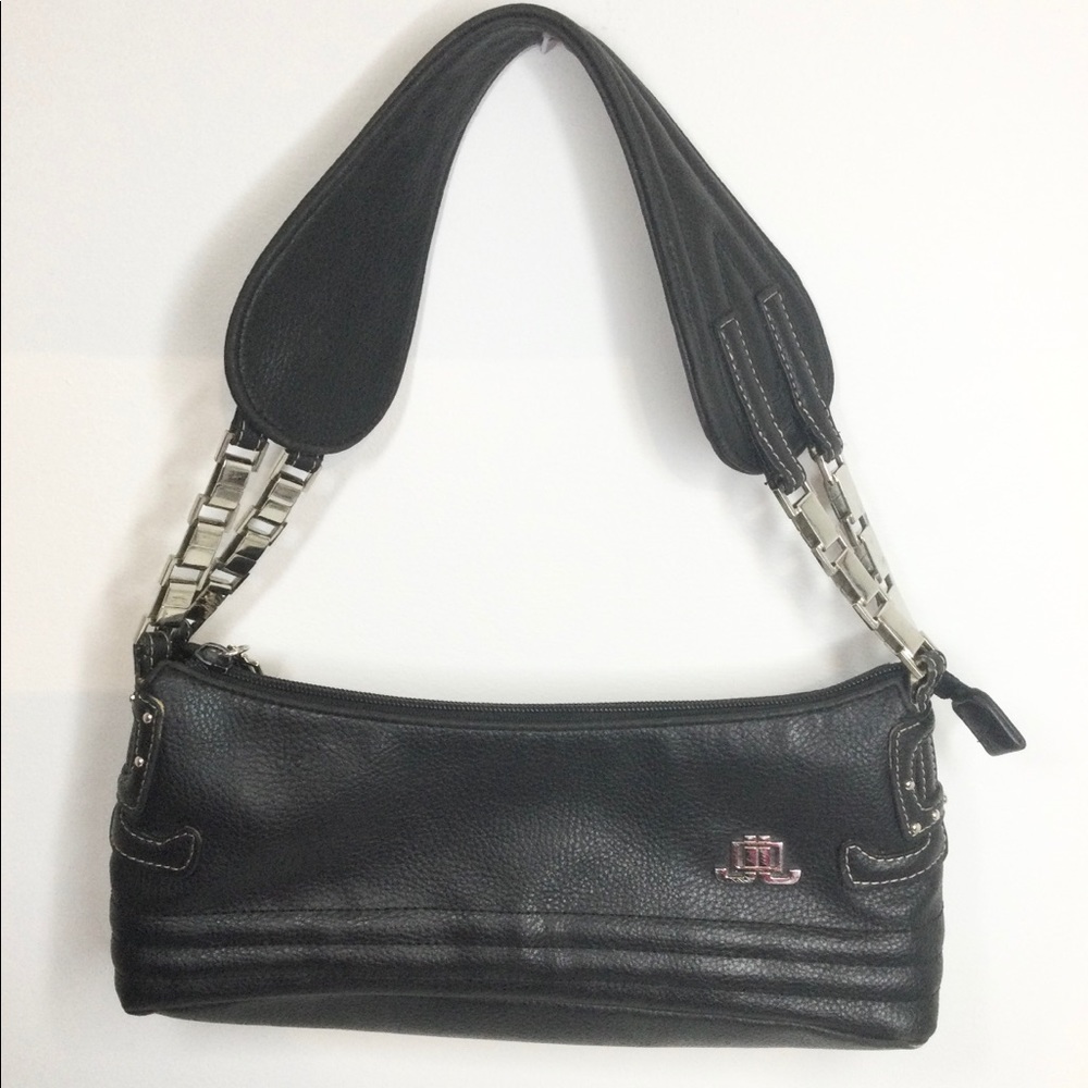 Jlo black leather handbag